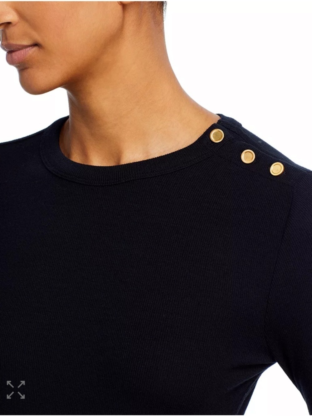 Frame
Rib Button Crewneck Tee - Picture 4 of 10